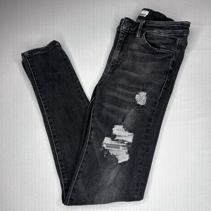 Distressed black Vervet jeans
